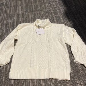 cream cable knit sweater